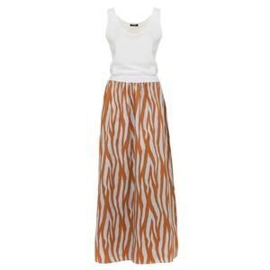 Imperfect Chic Streaked White Cotton Dress XL